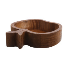 apple shaped wood snack tray for fruits chips nuts appetizers