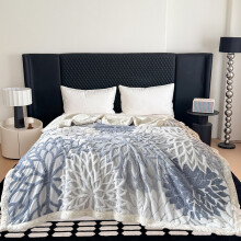 Faux Fur Throw Blanket 59x78 in, Light Blue – Soft Thick Bubble Blanket for Couch/Bed, Living Room Decor, Mom's Day & Birthday Gift