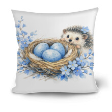 Örngott med påskägg och kanin, 45x45 cm vilda blommor ägg och djurkuddfodral för soffa