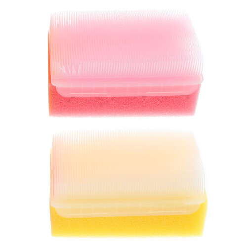 2Pièces Brosse Bain Douce Éponge