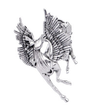 Brosche mit fliegendem Pferd, Legierung, mythisches Design, 1 Stück