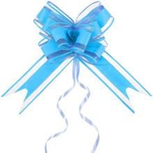 Conjunto de 10 Laços Grandes Azuis para Presente, Fita de Puxar para Natal, Casamento, Aniversário – Compatível com Todos os Tipos de Embalagem