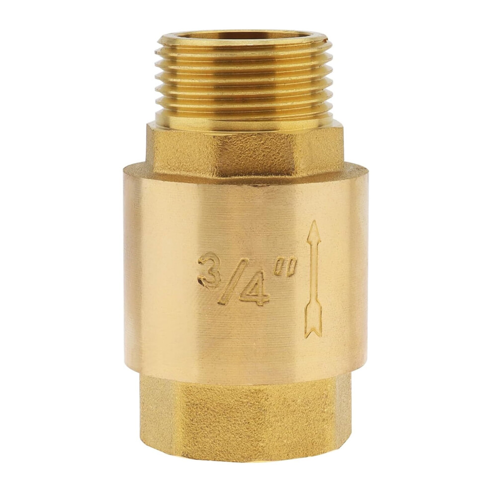 Heavy Duty Brass Inline Check Valves With Horizontal Spring Designs Backflow Preventer Prevent For Pumps Systems & Tanks 9340959299669