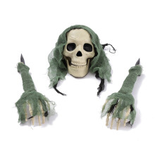 Piquets de jardin en forme d'os solaire - Décoration d'Halloween extérieure résistante aux intempéries