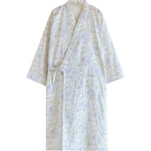 Japanischer Damen-Baumwollkimono, Yukata-Bademantel, Pyjama, langer, lockerer, bequemer Morgenmantel, Nachtwäsche, Bademantel, Spa