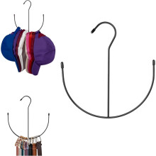 2er-Set Gürtelhalter aus Metall, Hutablage, Kleiderschrank-Organizer, Hakenleiste für Krawatten, Schals, Tops, Hüte und Schuhe