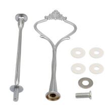 2-Tier Cake Stand Hardware Kit, Compatible with Cake Stands, Silver Fittings for Dessert, Cupcake & Fruit Trays