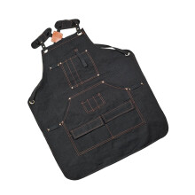 Fully Adjustable Crosses Back Tool Apron for Men Women with Hand Tool Pockets for Mechanics Woodworker Carpenter Apron