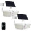 Solar Motion Sensor Floodlights 6500K, 180 LED, IP65, with Remote—White, 2-PCS 1