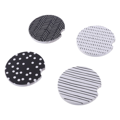 8Pcs Ceramic Porcelain Coasters Insulation Round Cup for