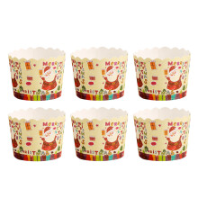 100pcs yellow santa paper cake cups heat resistant for party wedding