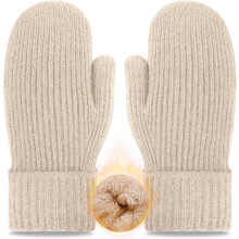 Winterhandschuhe für Herren, warme Wollfleece-Handschuhe, dicke, dehnbare Damen-Thermo-Strickhandschuhe für kaltes Wetter, elastisch
