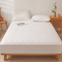 Soft Quilted Mattress Cover – Breathable, Waterproof, 360 Wrap, All-Season Bed Protector – Gray/Green/Pink/White