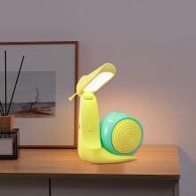 Luminária de mesa USB de 6,7 polegadas | Em formato de caracol e dobrável, ideal para dormitórios/quartos, decoração charmosa para cabeceira