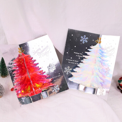 Christmas Tree Greeting Card Multi-Purpose Paper 10 pcs