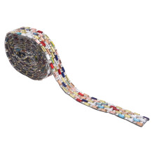 DIY Rhinestone Trim Strip Self Adhesive Sparkling Glass Ribbon High Temperature Resistance Heat Resistant Glitter Decoration Luxurious Visual
