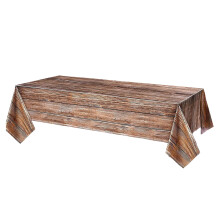 Tischdecke aus Kunststoff mit Vintage-Holzoptik, 54 x 108 Zoll
