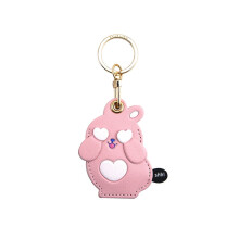 Leather Anti-Lost Keychain Casfor AirTags Tracker Holder, Anti-Drop Scratch Cute Keychain AirTag Holder for Men Women