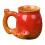 Kaffeetasse in Form einer Kaffeekanne, glasierte Keramik, 1 Stück 1