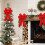 Christmas Tree Topper Bow Red Light-Up 2 Pcs 50x20cm 1