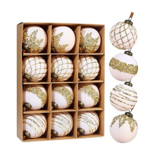 Ensemble de 12 boules de Noël en velours de 8 cm (3,15 pouces)