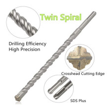 Masonry Drill Bit Set Carbide Tipped High Strength Alloy Steel Double Pit Double Slot Design12mm x460mm SDS Plus Rotary Hammer Drill Bit for