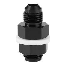Lightweight Aluminum Alloy Fuel Cell Bulkhead Fitting Oil Resistant Washers Aluminum Fittings Adapters Black Anodized Corrosion Resistant High