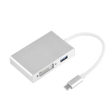 Crystal Clear Images From USB C To VGA DVI HDMI Adapter, Advanced IC Chip And Dual-Screen Video Adapters For MacBook iPad Pro And Samsung Galaxy Users