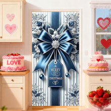 Décoration de porte à motif nœud festif (1 pièce)