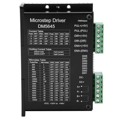 CNC Microstep Driver with Synchronous Rectification Technology, Over-Current and Over-Voltage Protected for Stable Motor Control