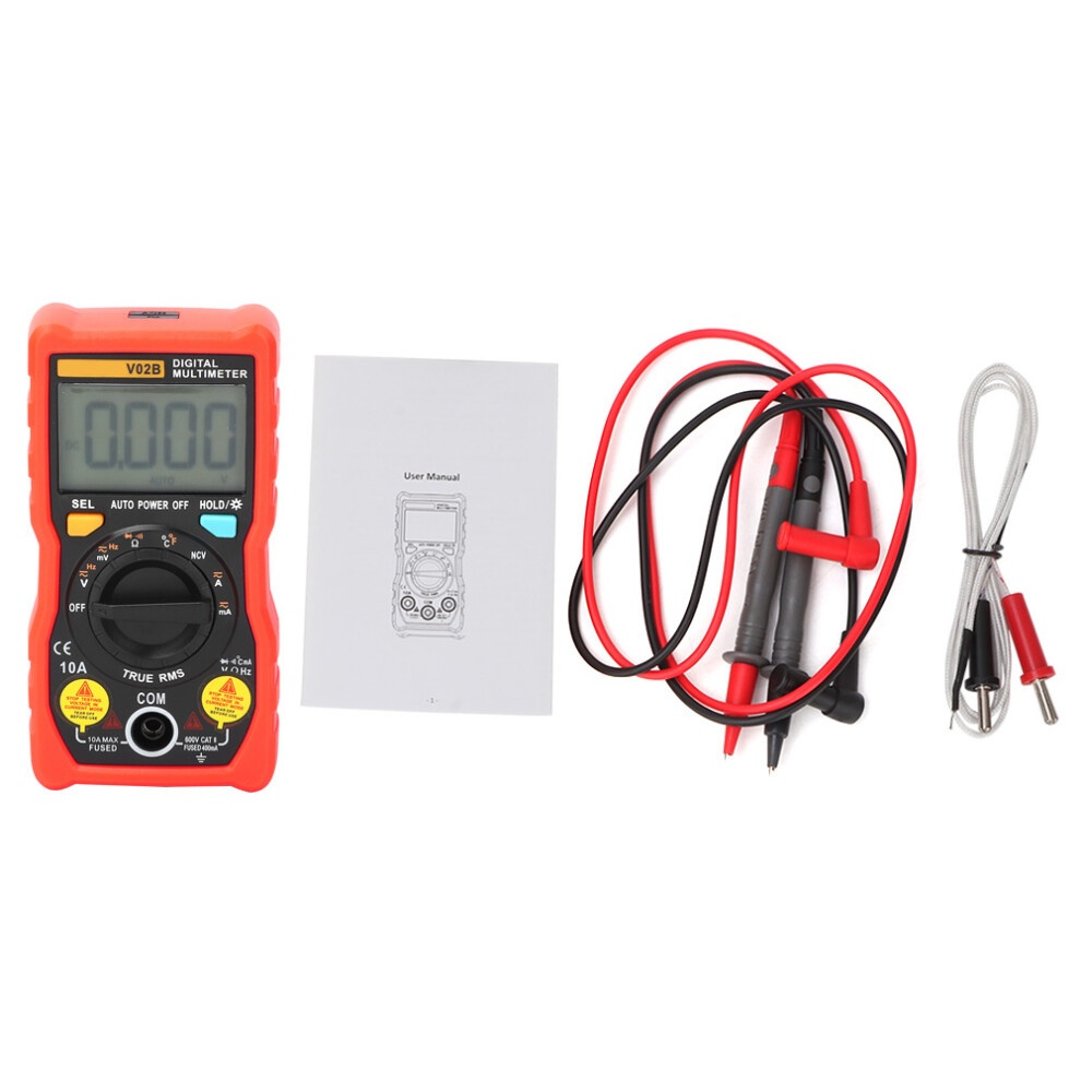 Versatile True Rms Digital Multimeter For Measuring Voltage Current Resistance Capacitance Temperature With Lcd Display Automatic Shutdown Rubber 9180479802884