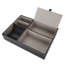 Catch All Tray Keys Wallet Organizer Nightstand Organizer with5Compartments Valet Jewelry Tray Modern Fashion Design Desktop Organizer