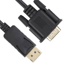 DisplayPort-uros-VGA-naarassovitin, kullatut liittimet, luotettava yhteys, tukee korkeaa videotarkkuutta laajennetussa peilitilassa