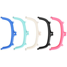 Versatile Purse Making Supply Plastic Kiss Clasp Lock Handbag Craft Sewing Accessories Lightweight Durable Material Retro Style Embossed Pattern Easy