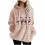Χριστουγεννιάτικη γυναικεία μπλούζα Sherpa Fleece με κουκούλα και μεγάλο πουλόβερ με 1