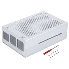 Easy Access To All Ports Aluminum Alloy Case For Raspberry Pi3, Passive Cooling System With Dust Proof Enclosure And Thicker Construction