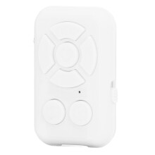 Rechargeable Bluetooth Remote 7-Keys Wireless Media Controller for Photos Videos White