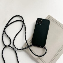 Mint Green Liquid Silicone Crossbody Necklace Strap Lanyard for iPhone 13/12/12 Pro/11/XR/XS/8/7/6s/SE2