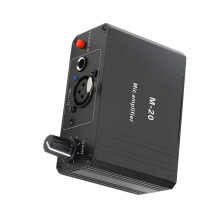 Preamp Microfono Black Metal a Basso Rumore con Alimentazione Phantom a 48V ad Alta Guida