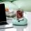 Tasse à café USB verte avec agitateur et soucoupe (1 pièce) 5