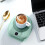 Tasse à café USB verte avec agitateur et soucoupe (1 pièce) 6