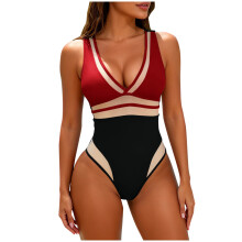 Monokini Swimsuit for Women V-Neck Mesh High Waist