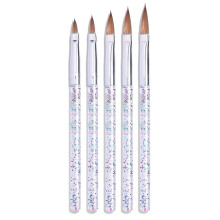 Nail Art Brush Design Tip Round Flat Painting Drawing Carving Dotting Pen Builder Liner Acrylic Gel Uv Polish Tools