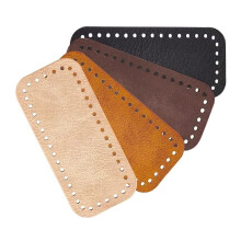 Crochet Bag Base Leather 22x10cm