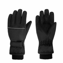 Kids Waterproof Winter Gloves Warm Snow Gloves Boys Girls Ski Gloves Toddler Mittens Windproof Black 7-9 Years