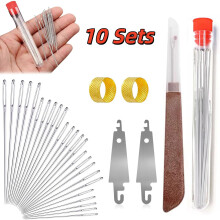 31-Piece Sewing Kit with Big Eye Stainless Steel Needles, Beginner-Friendly DIY Hand Craft Set (10 Sets), Compatible with Hand Sewing
