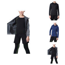Boys Zip Up Sweatshirt Long Sleeve Athletic Pullover For Kids Workout Tops