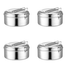 Stainless Steel Leak-Proof Food Container with Handle & Lid – Snack Bowl, Bento Box, Soup/Noodle Pot, Ramen Cooker, Induction-Compatible