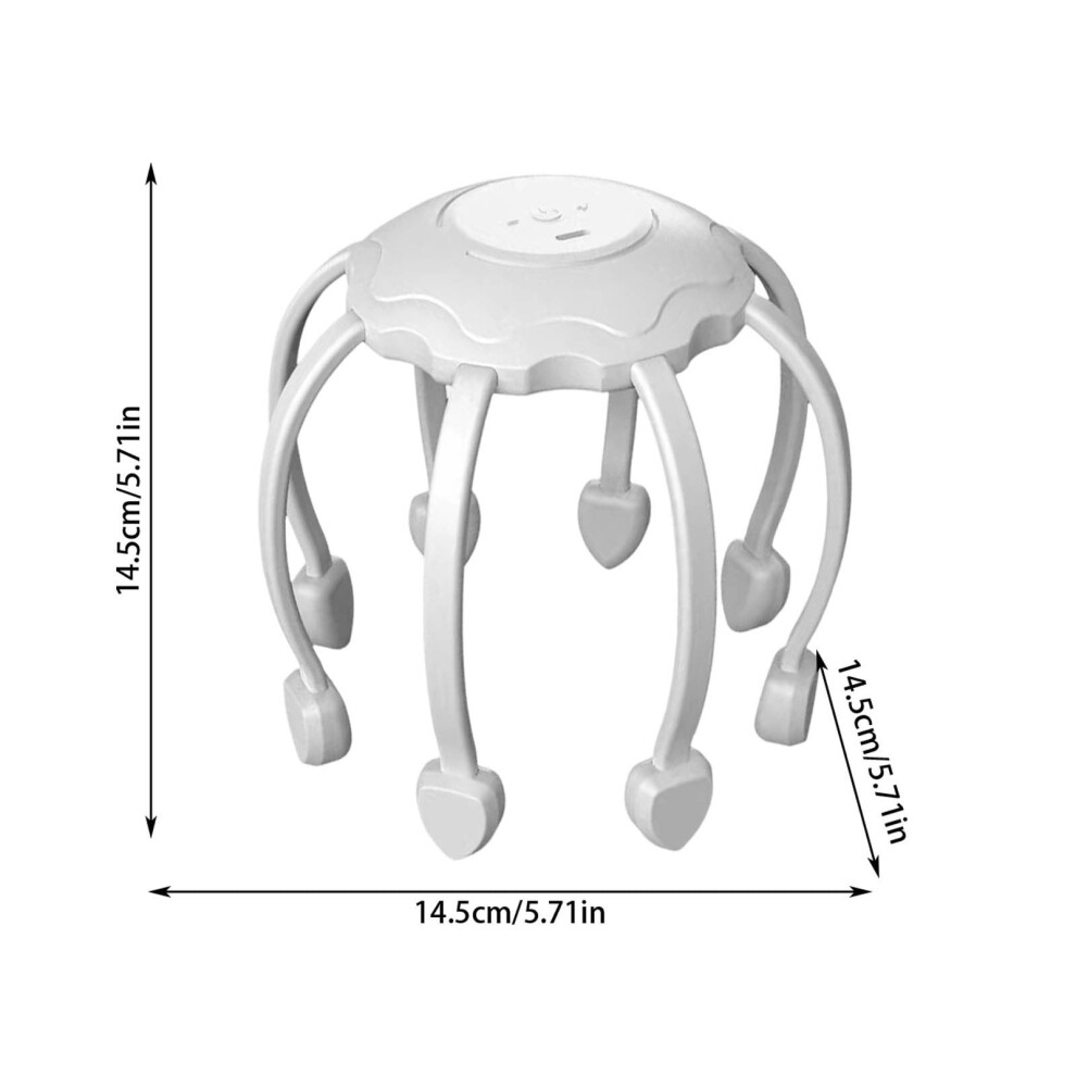 Electric Octopus Head Massager with 5 Modes, 360 Rotation, Lightweight Scalp Massager for Stress Relief & Hair Stimulation