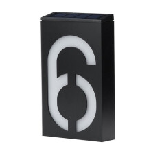 Solar-Powered Doorplate Digital Light with Modern LED Display - IP65 Waterproof Plastic Outdoor Address Sign for Enhanced Curb Appeal